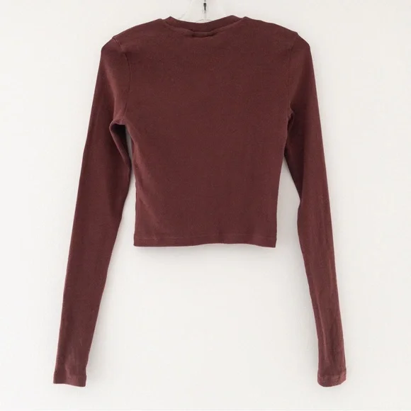 TNA Aritzia Ribbed Long Sleeve Top - Picture 4 of 4